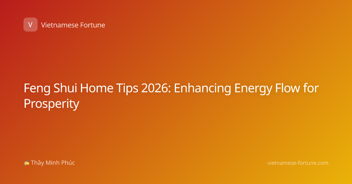 Feng Shui Home Tips 2026: Enhancing Energy Flow for Prosperity