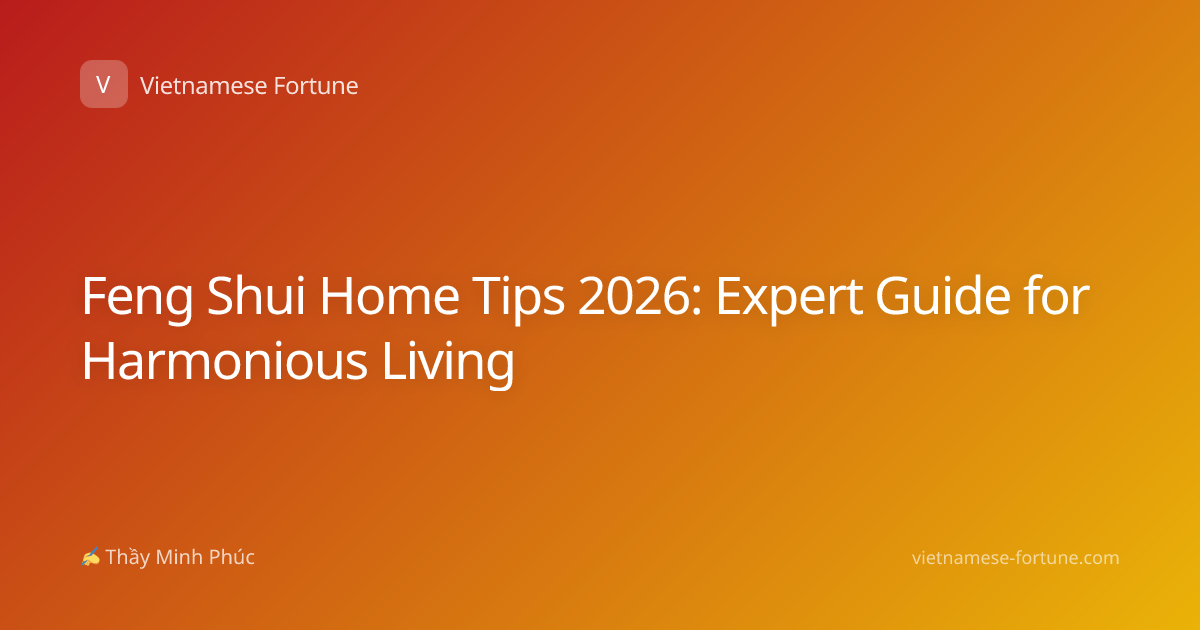 Feng Shui Home Tips 2026: Expert Guide for Harmonious Living