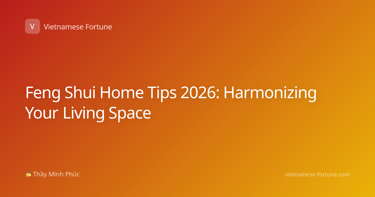 Feng Shui Home Tips 2026: Harmonizing Your Living Space
