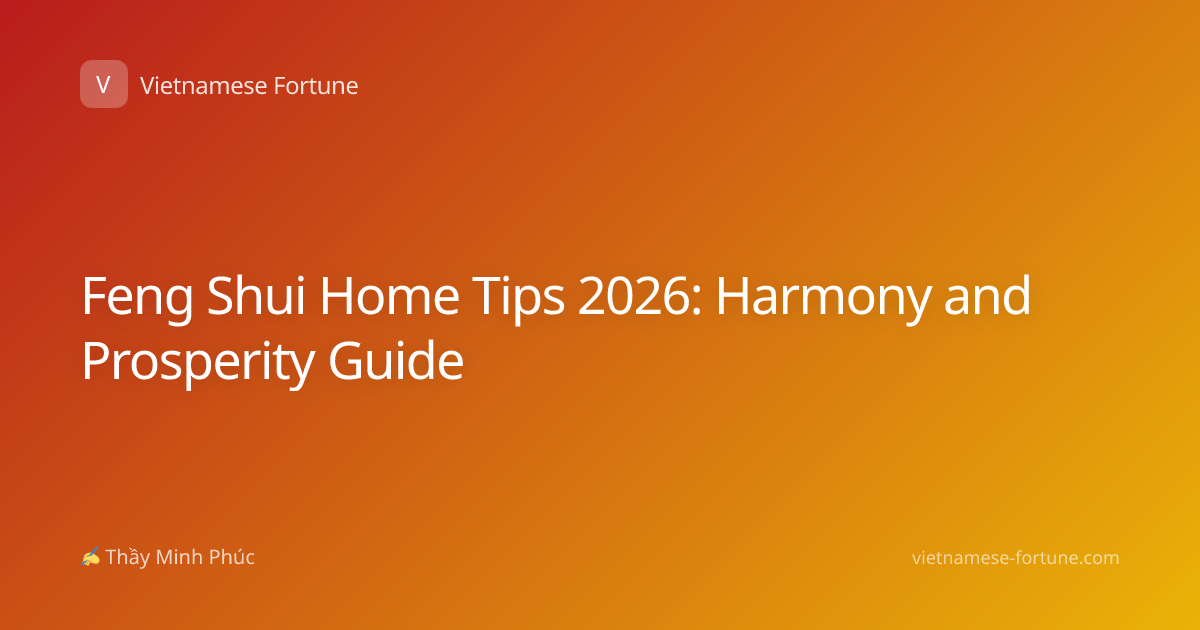Feng Shui Home Tips 2026: Harmony and Prosperity Guide