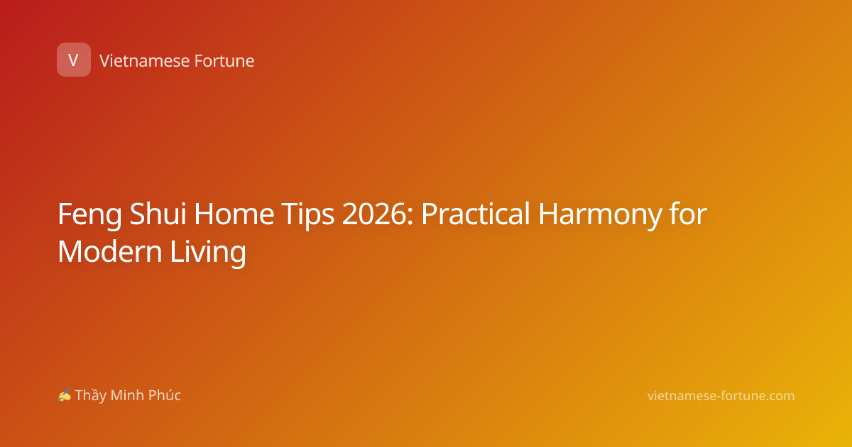 Feng Shui Home Tips 2026: Practical Harmony for Modern Living